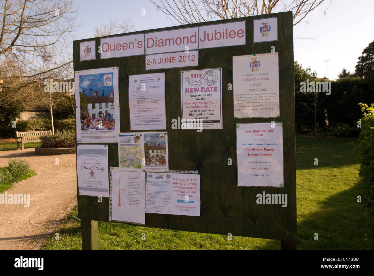 Rowledge Noticeboard in village of Rowledge showing details of local ...