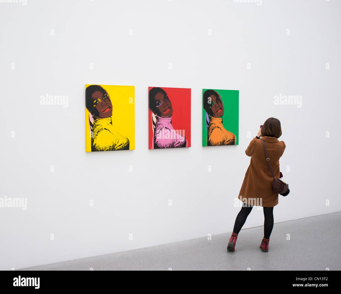 Andy Warhol paintings at Pinakothek Moderne art museum in Munich Germany Stock Photo
