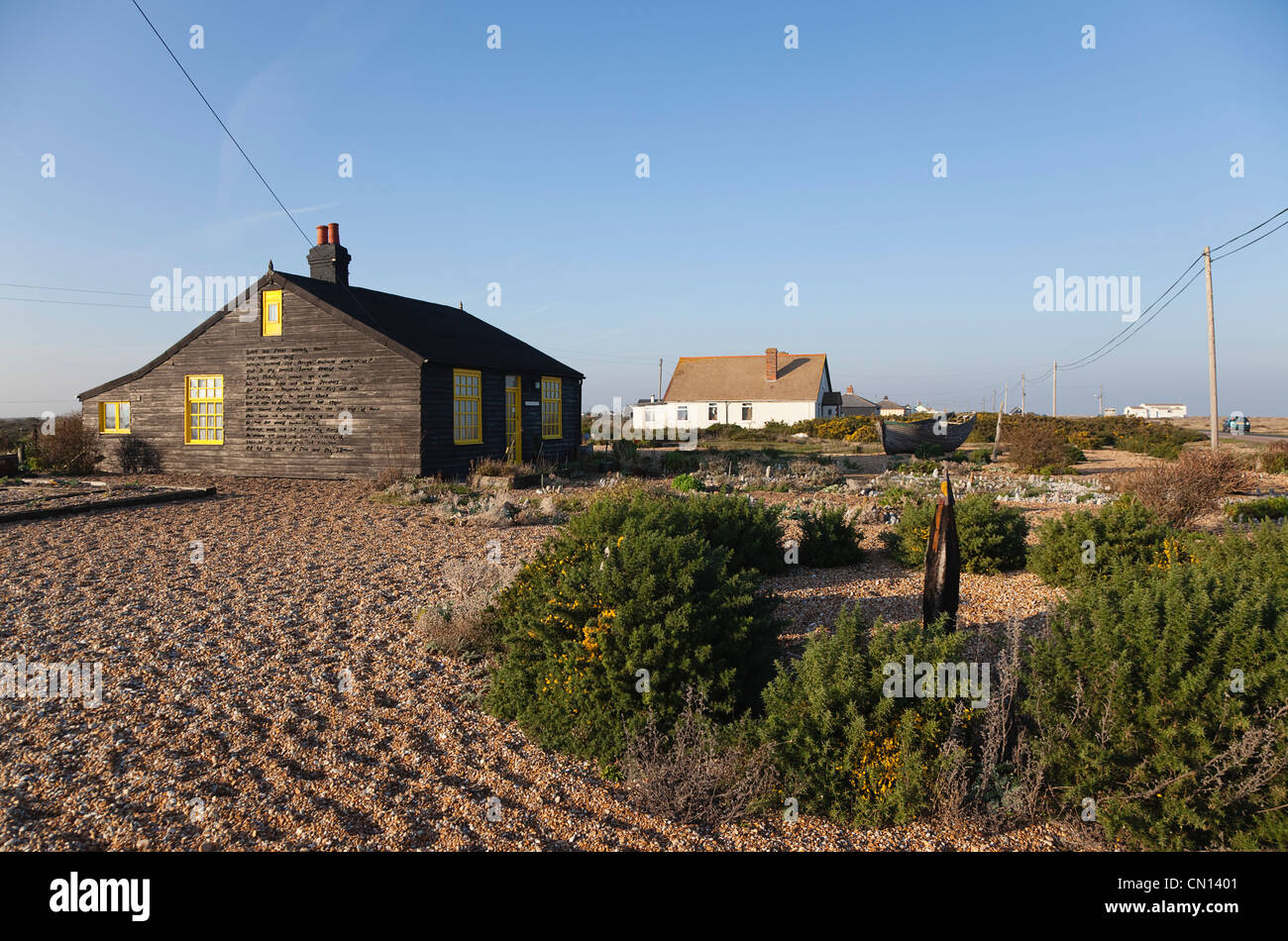 England Kent Romney Marsh Dungeness Prospect Cottage former beach house of Derek Jarman Stock Photo Alamy