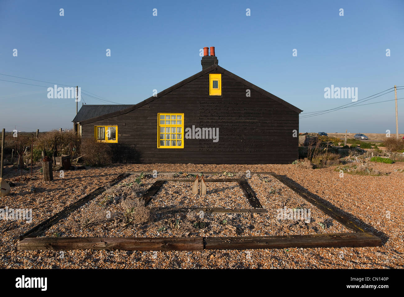 England, Kent, Romney Marsh, Dungeness, Prospect Cottage, former beach