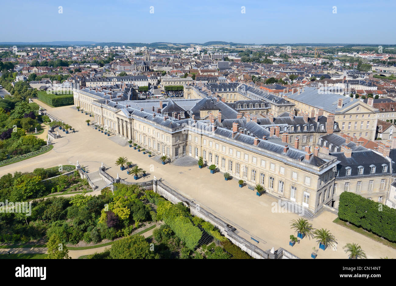 France, Oise, Compiègne, the castle (aerial view) Stock Photo