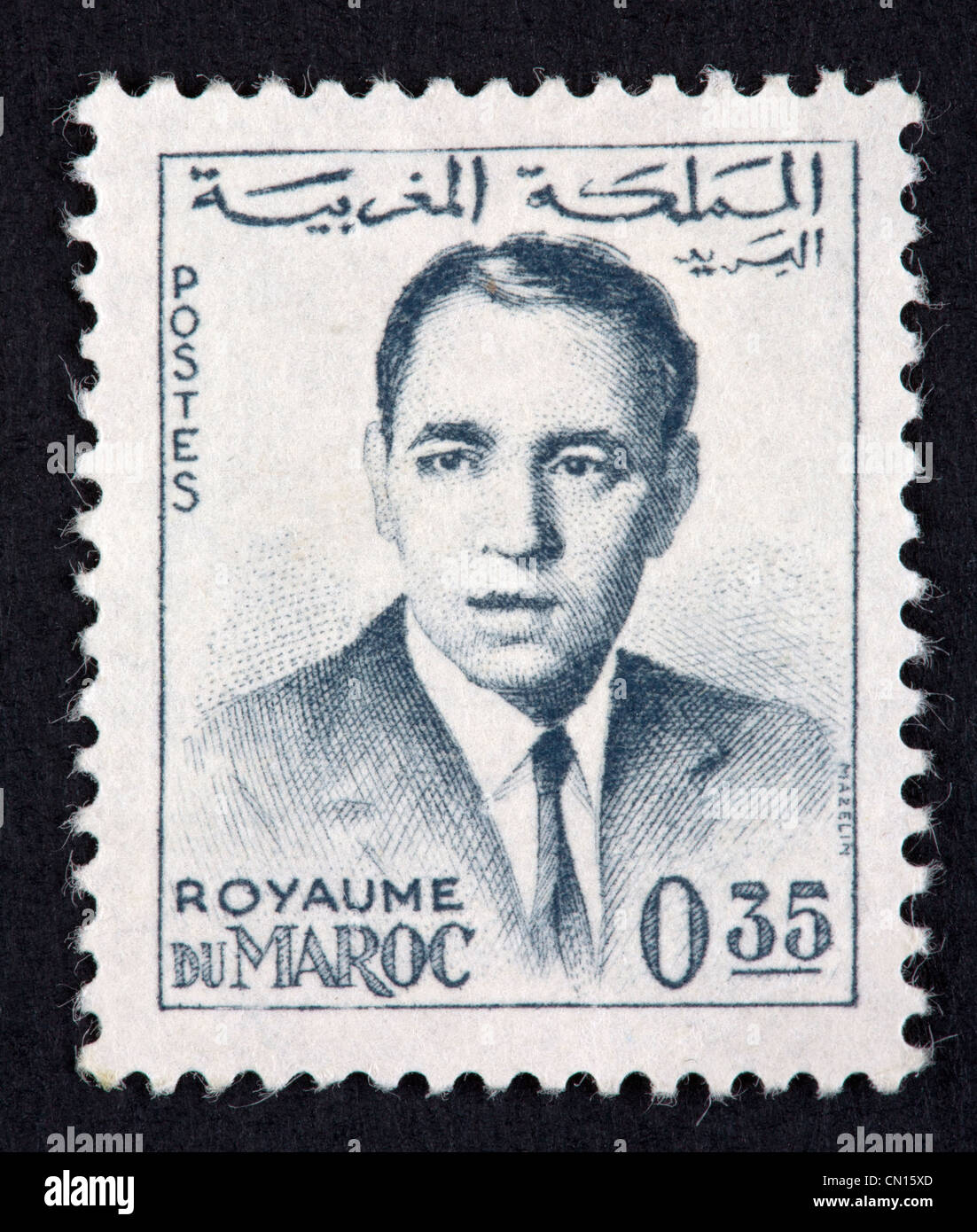 Moroccan postage stamp Stock Photo