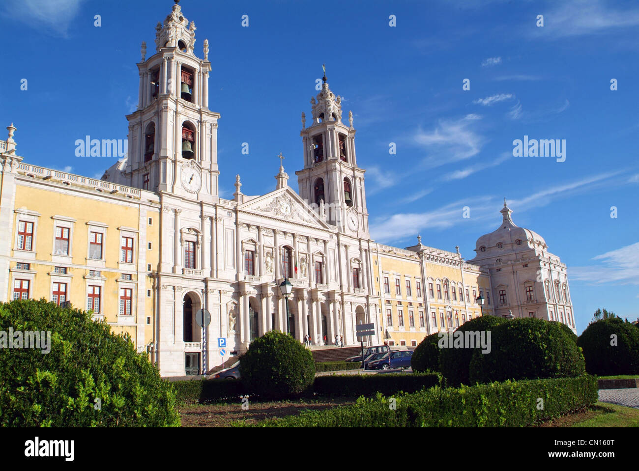 Convent of Mafra, Mafra National Palace and Convent in Portugal. Belonged to the Franciscan order. Baroque building Stock Photo