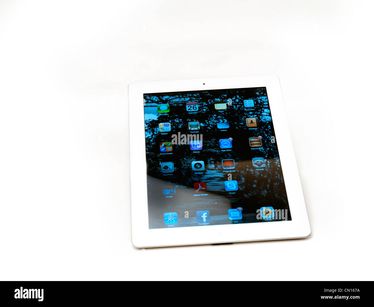 Apple iPad 2 Showing Icons On Touch Screen Stock Photo