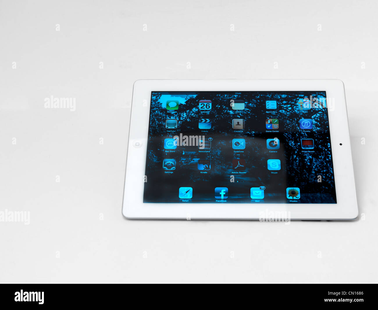 Apple iPad 2 Showing Icons On Touch Screen Stock Photo