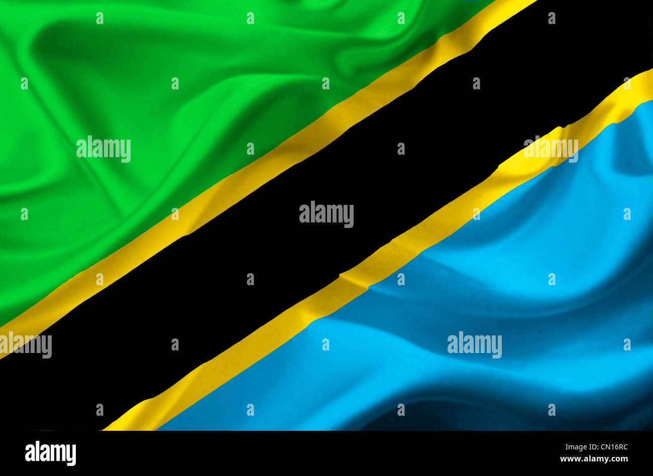 Badge flag tanzania 3d hi-res stock photography and images - Alamy