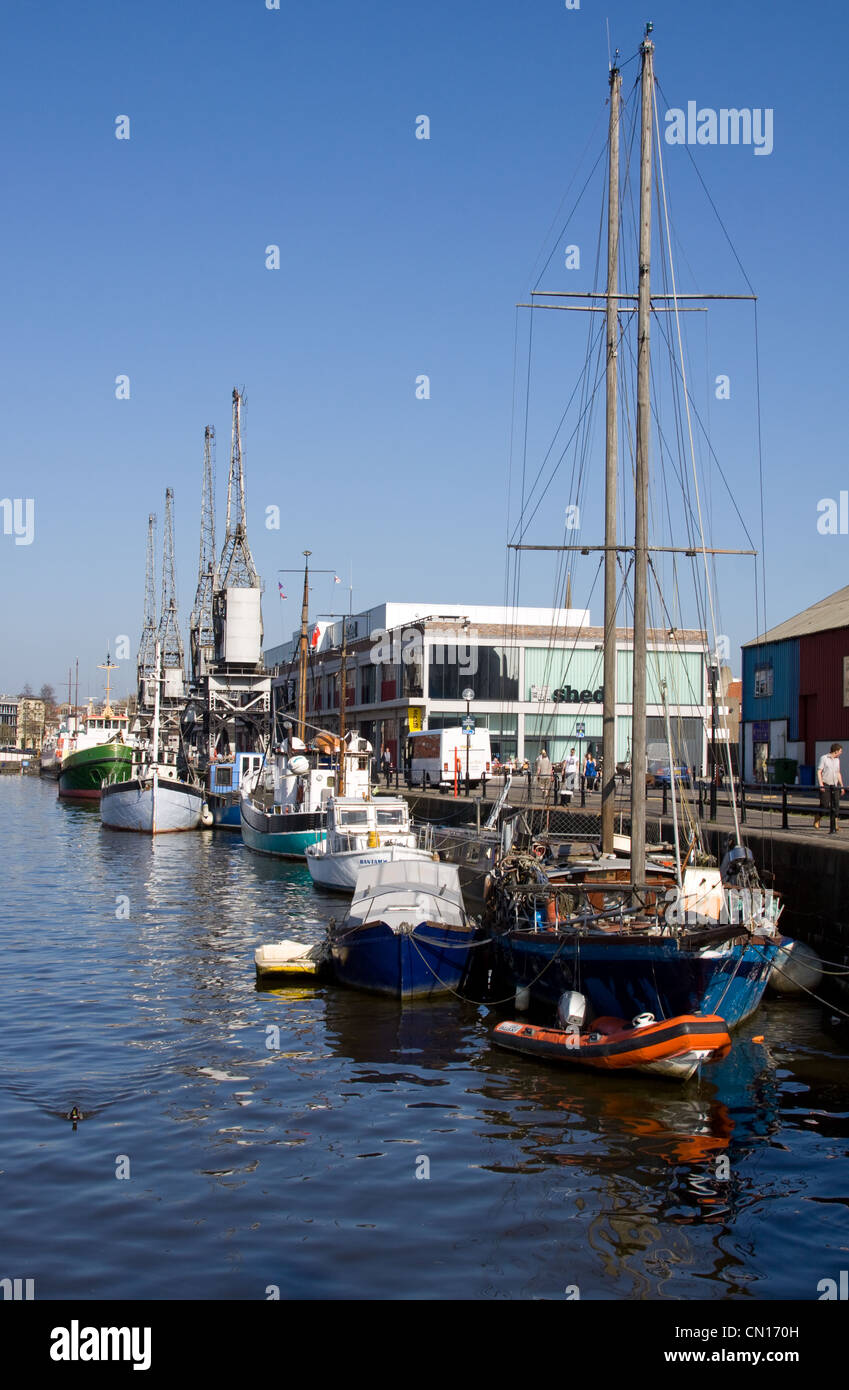 View of Bristol Harbour Stock Photo