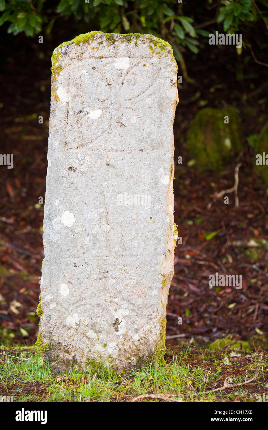 A Pictish stone on Raasay, Scotland, UK. Stock Photo