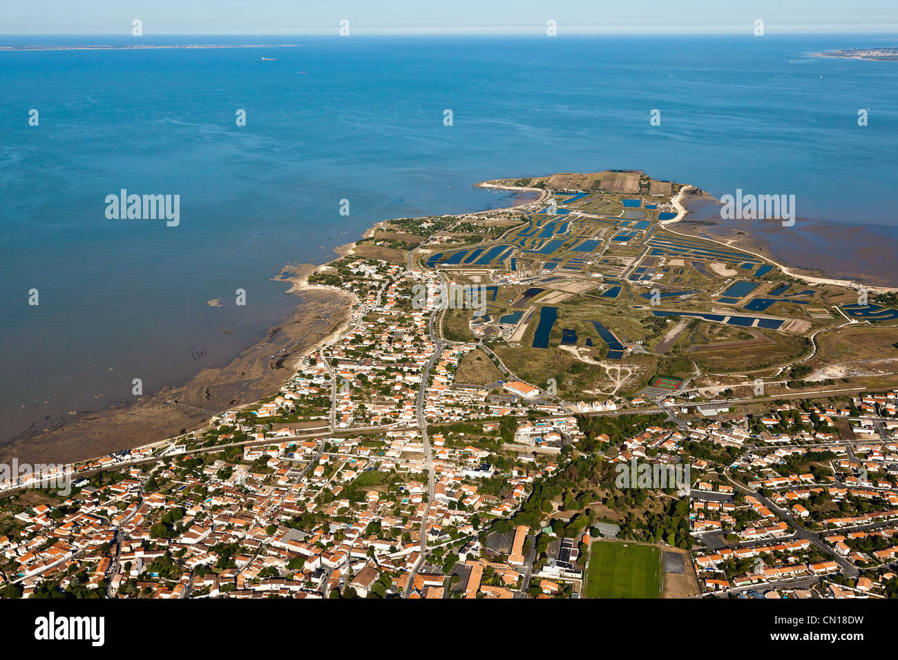 France, Charente Maritime, Angoulins (aerial view) Stock Photo