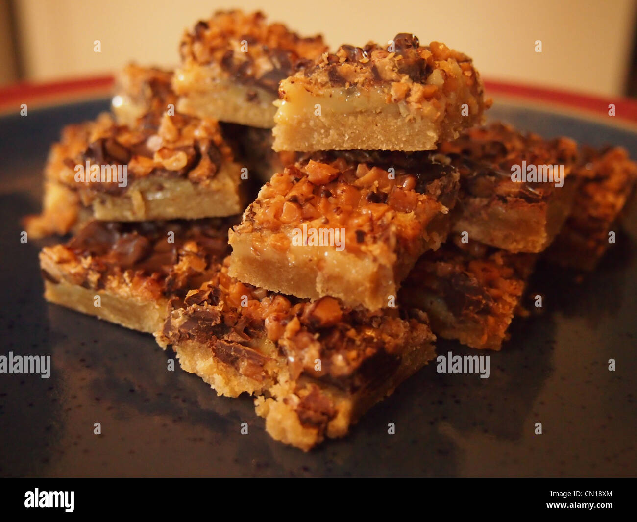 Homemade squares Skor bit bars Stock Photo Alamy