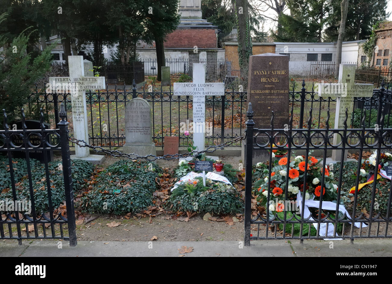 Grave of Felix Mendelssohn Bartholdy (1809 - 1847), German composer ...