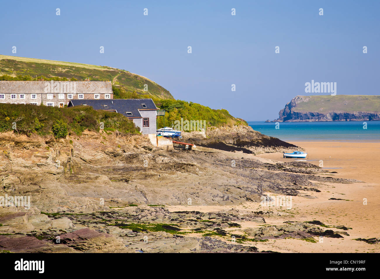 Hawkers Cove near Padstow on the Camel Estuary Cornwall England UK