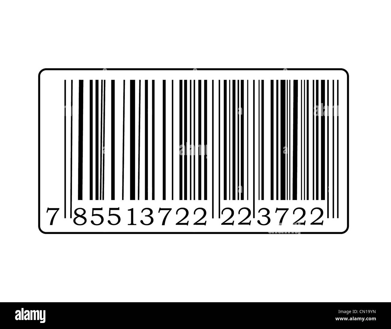 Detail of barcode label with number Stock Photo Alamy