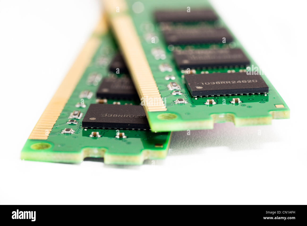 Close-up shot of DDR3 computer memory Stock Photo