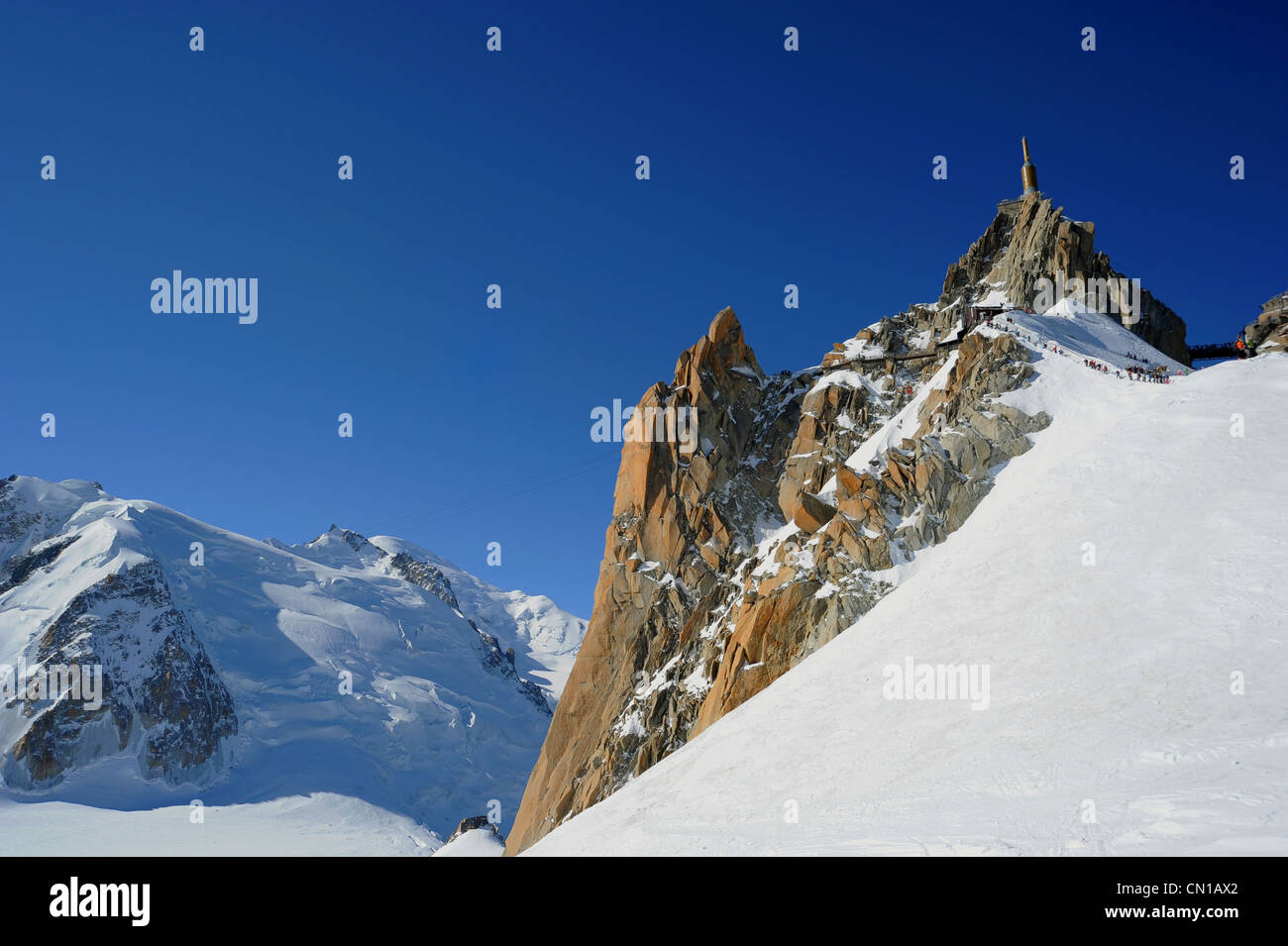 The Summit Of The Aiguille Du Midi High Resolution Stock Photography ...