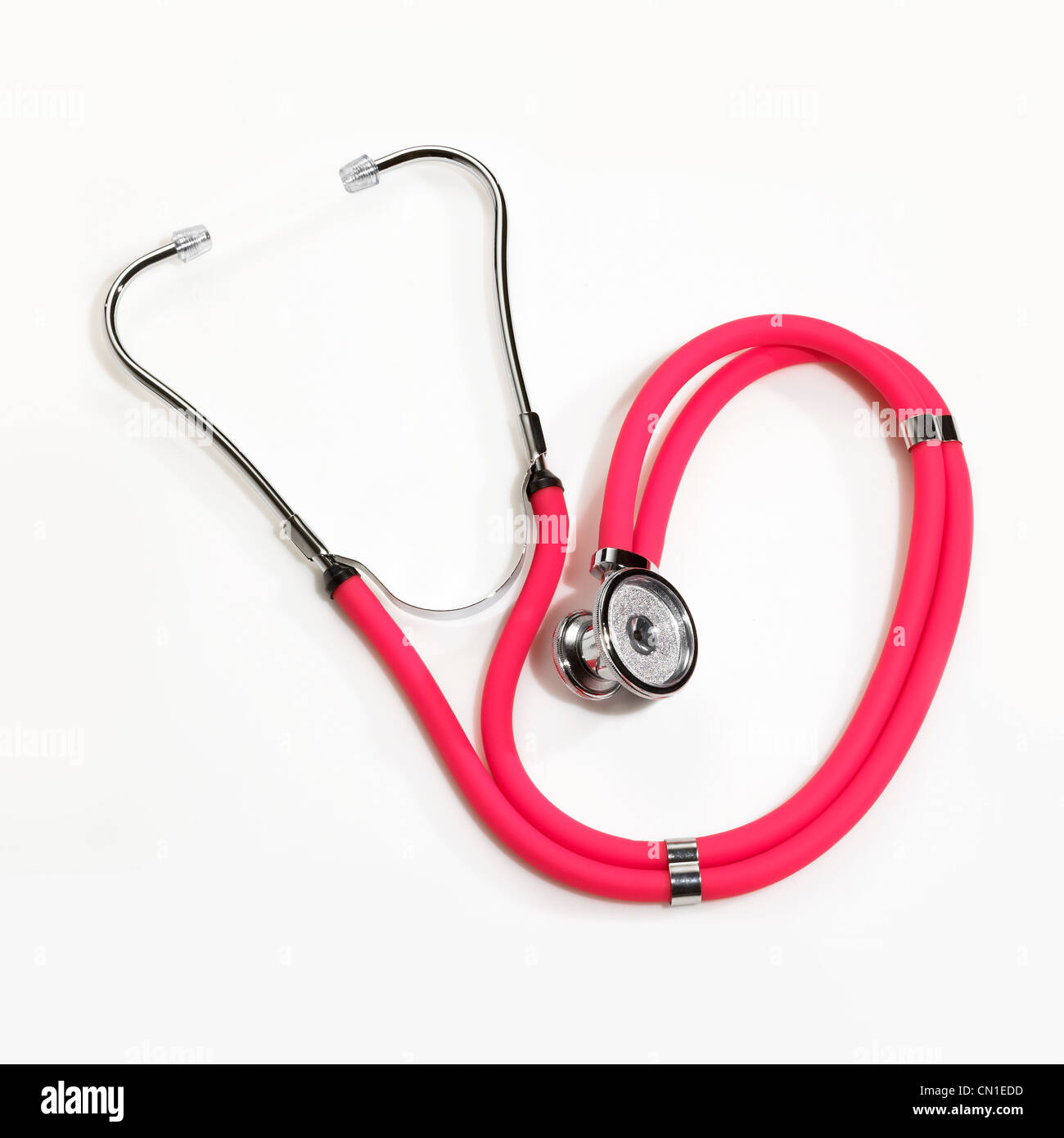 Red Stethoscope Stock Photo