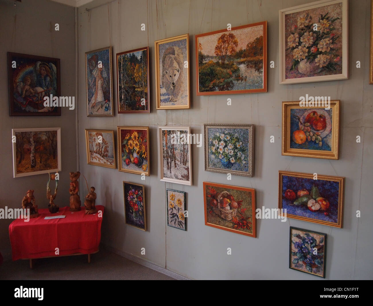 Small Art Gallery in Myshkin, the City of Mice at the River Volga, Russia Stock Photo
