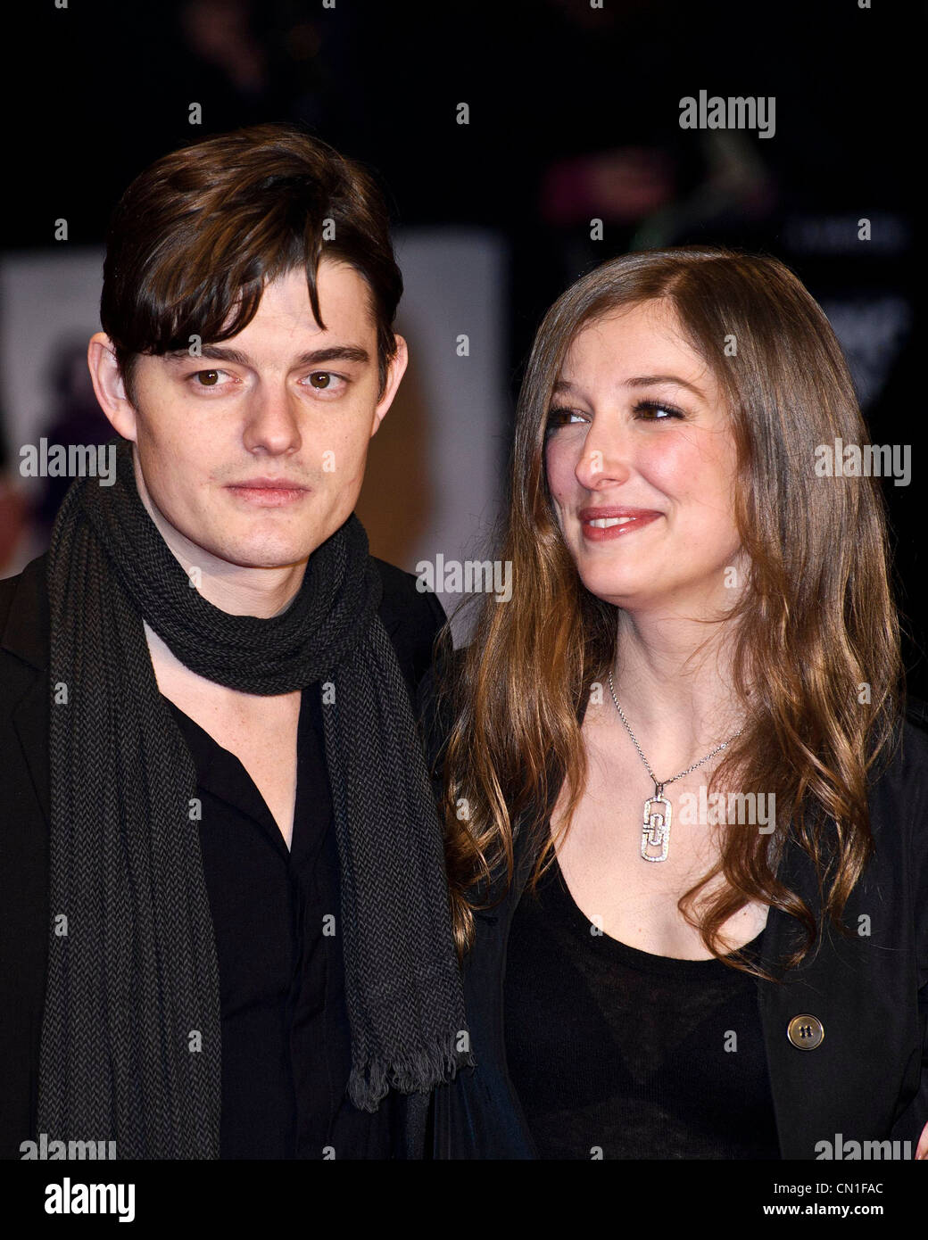 01/02/2011. Sam Riley and Alexandra Maria Lara attends the European premiere of Brighton Rock at Leicester Square, London. Picture credit should read: Julie Edwards Stock Photo