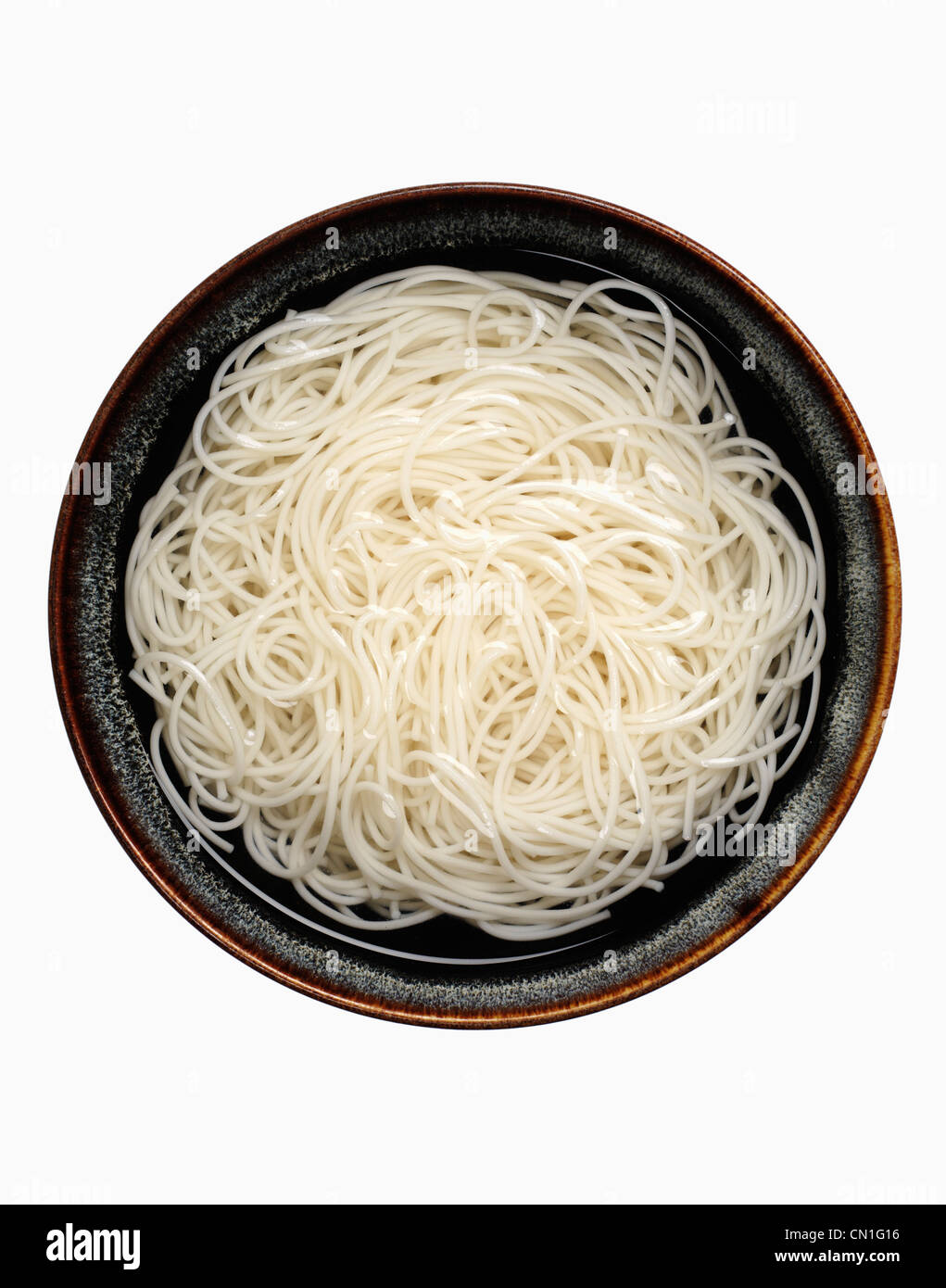 Bowl of Japanese Somen Noodles Stock Photo Alamy