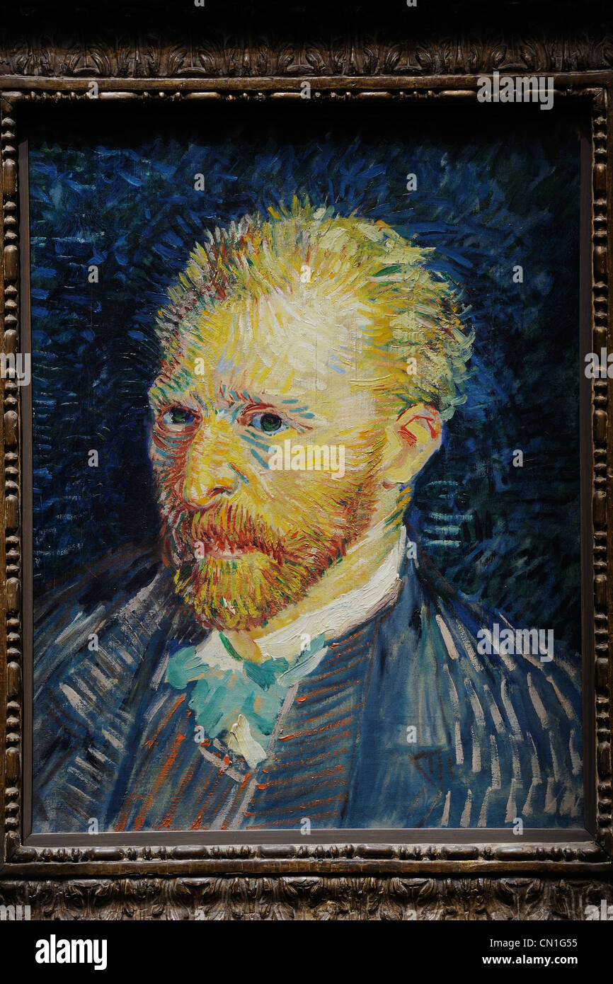 France, Paris, the Orsay Museum, Vincent van Gogh, Autoportrait 1887 Stock Photo