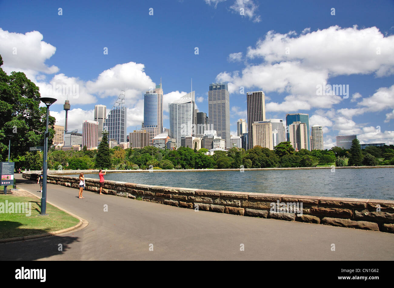 Central Business District from Royal Botanic Gardens, Farm Cove, Sydney, New South Wales, Australia Stock Photo