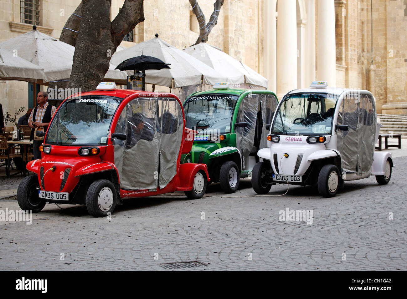 Electric smart cab taxi in Valletta, Malta Stock Photo Alamy