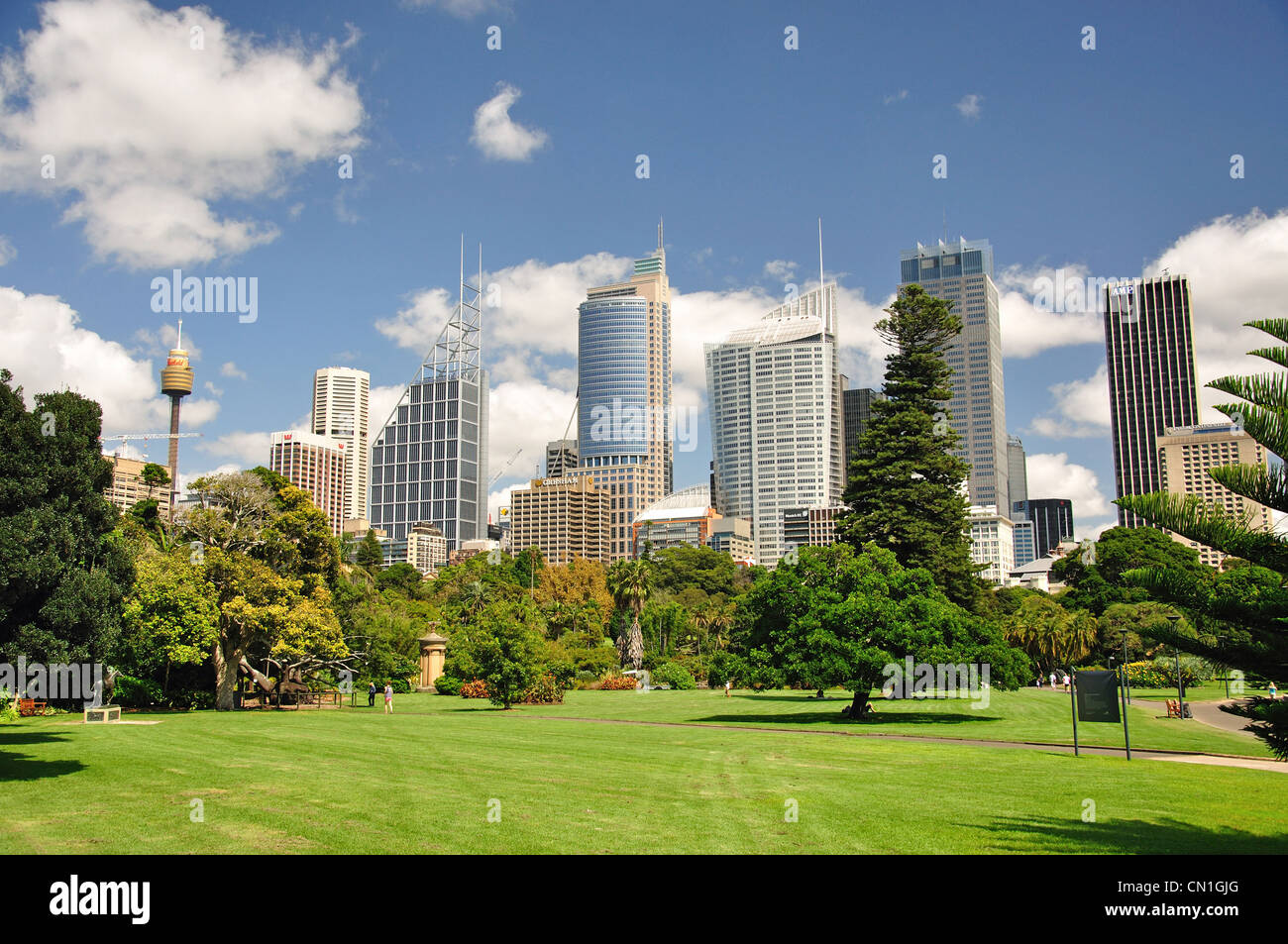 Central Business District from Royal Botanic Gardens, Sydney, New South Wales, Australia Stock Photo