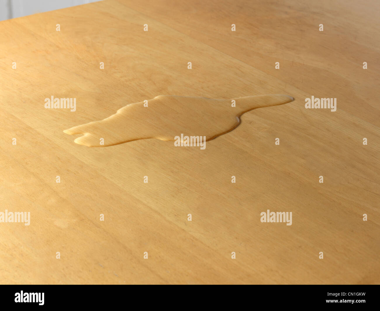 Small Pool Of Water On Work Surface Stock Photo Alamy
