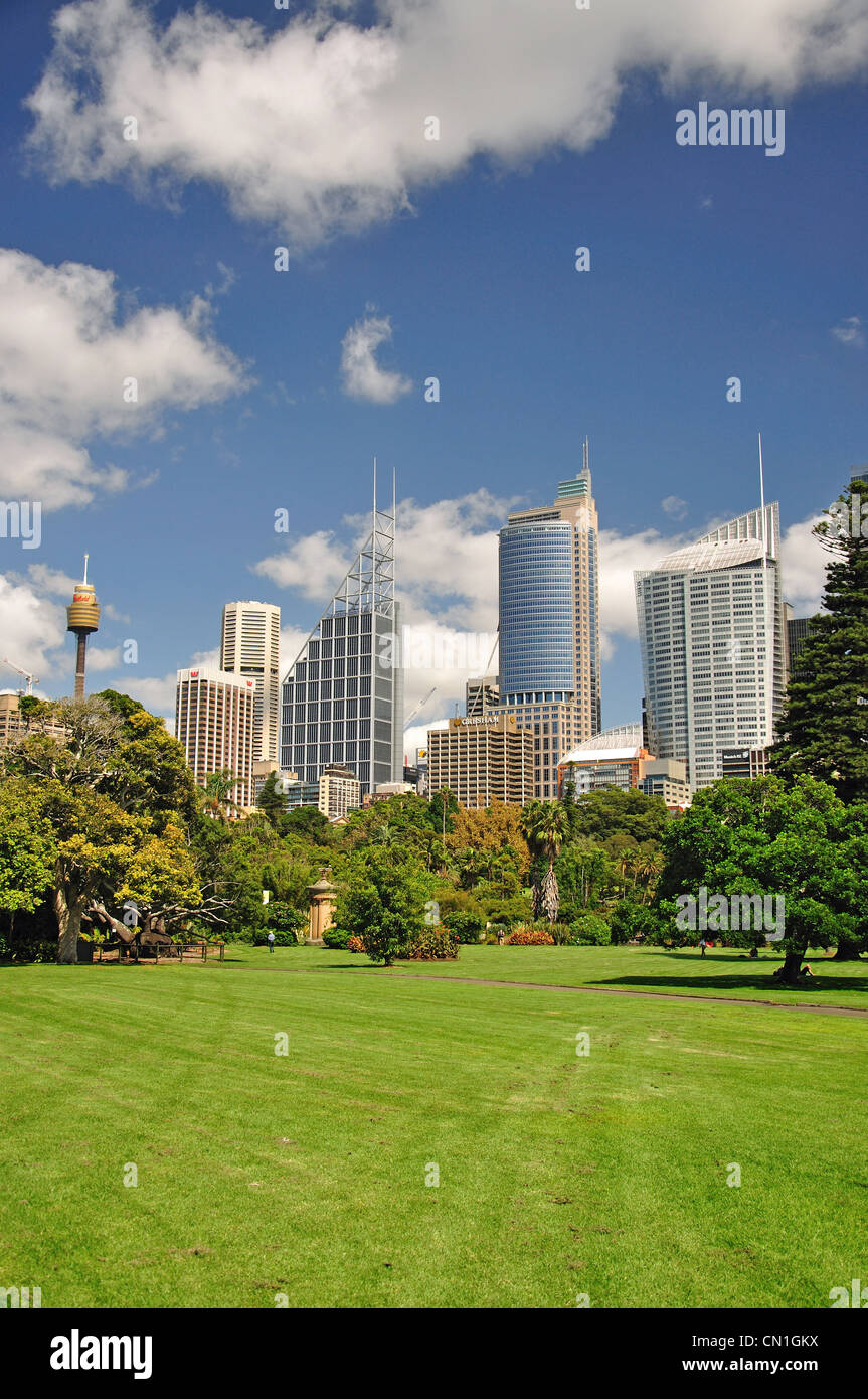 Central Business District from Royal Botanic Gardens, Sydney, New South Wales, Australia Stock Photo