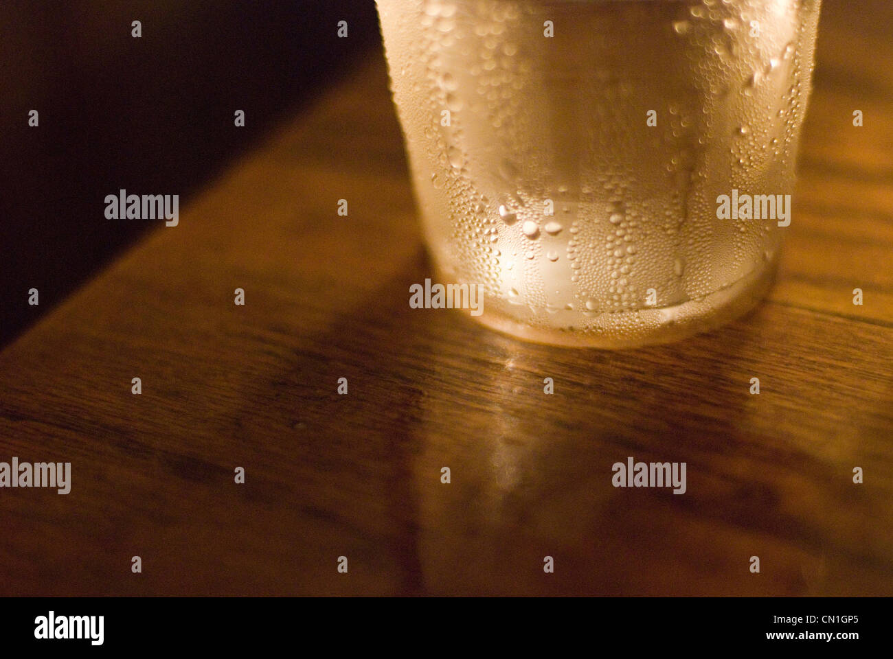 Condensation on Water Glass Stock Photo Alamy