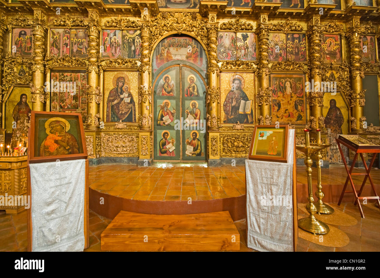 RUSSIA Uglich Russian Orthodox Church of the Nativity of St John the Baptist (1690) Stock Photo