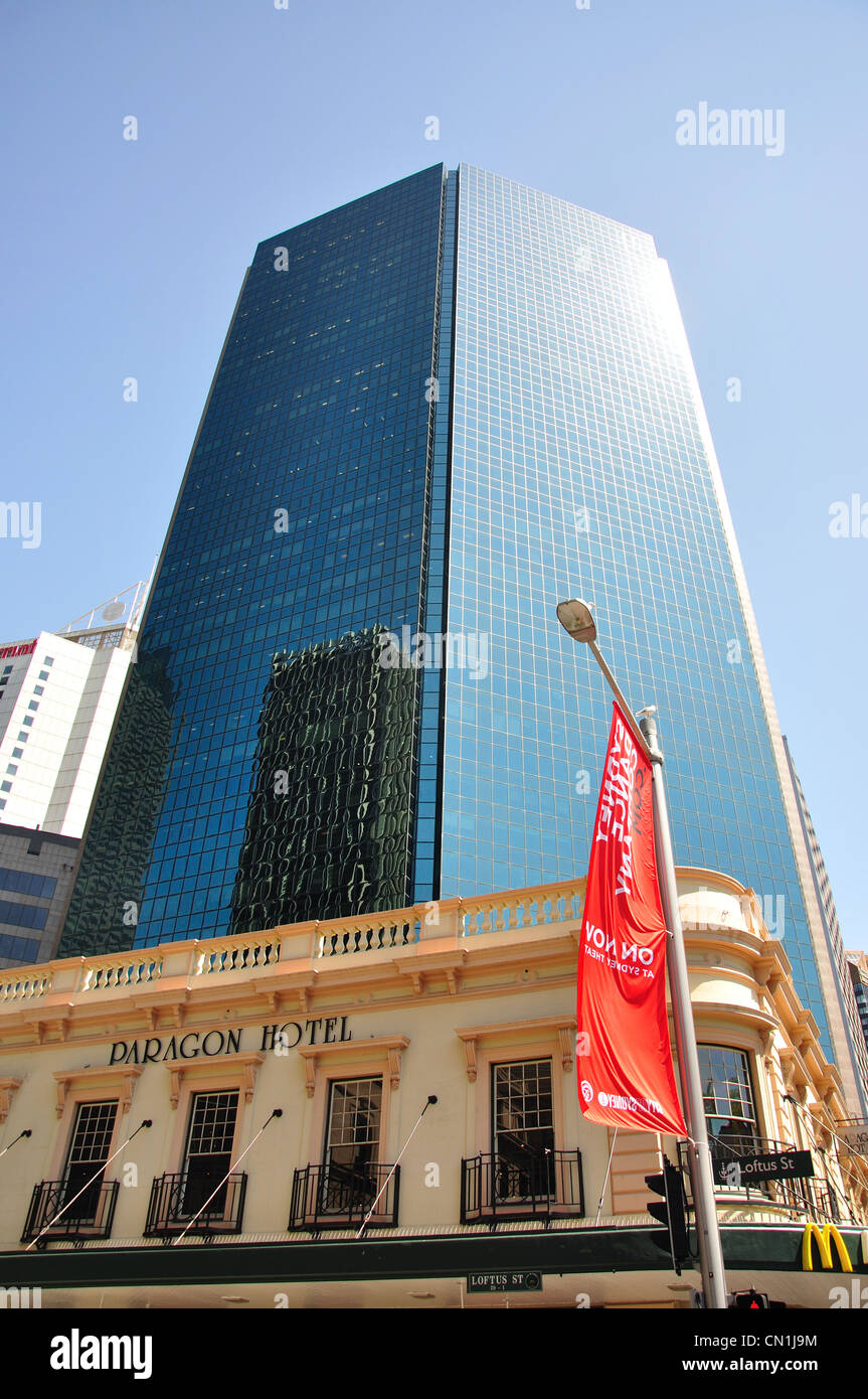 Skyscraper building in Alfred Street, Central Business District, Sydney, New South Wales, Australia Stock Photo