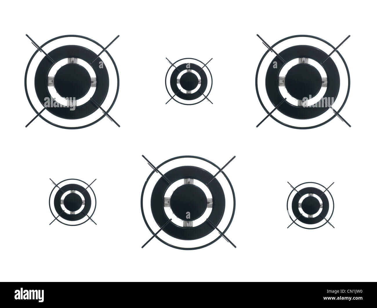 Gas burners isolated against a white background Stock Photo Alamy