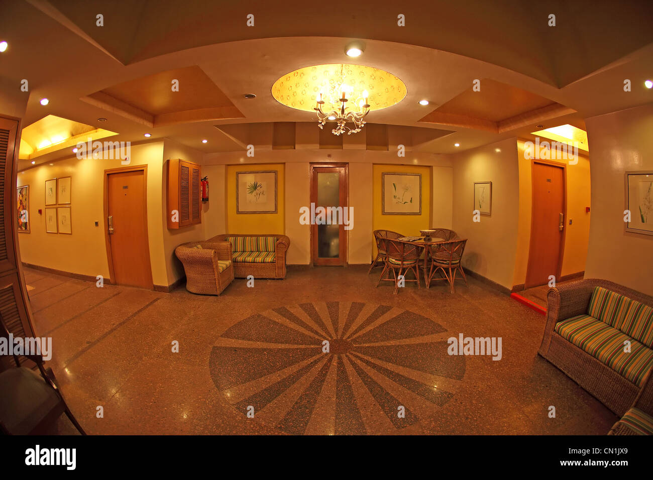 luxury hotel lobby with nice wall texture Stock Photo Alamy