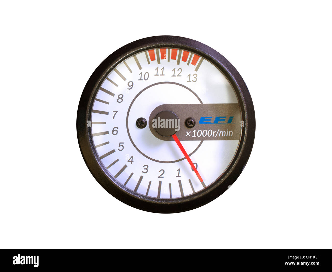 A rev counter isolated against a white background Stock Photo Alamy