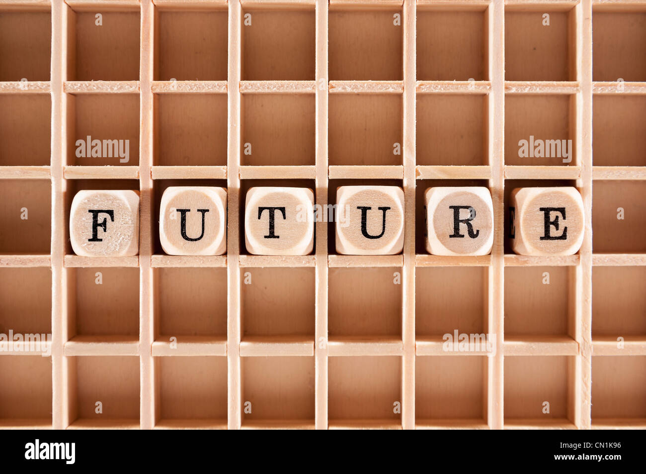 Future word construction with letter blocks / cubes and a shallow depth ...