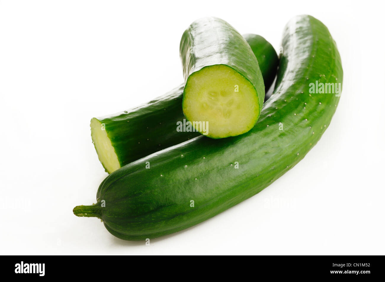 cut of japanese cucumber Stock Photo Alamy