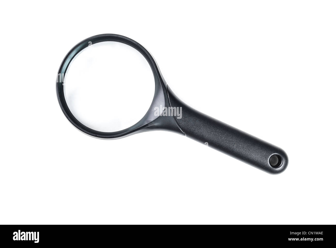 A magnifying glass on a white background Stock Photo - Alamy