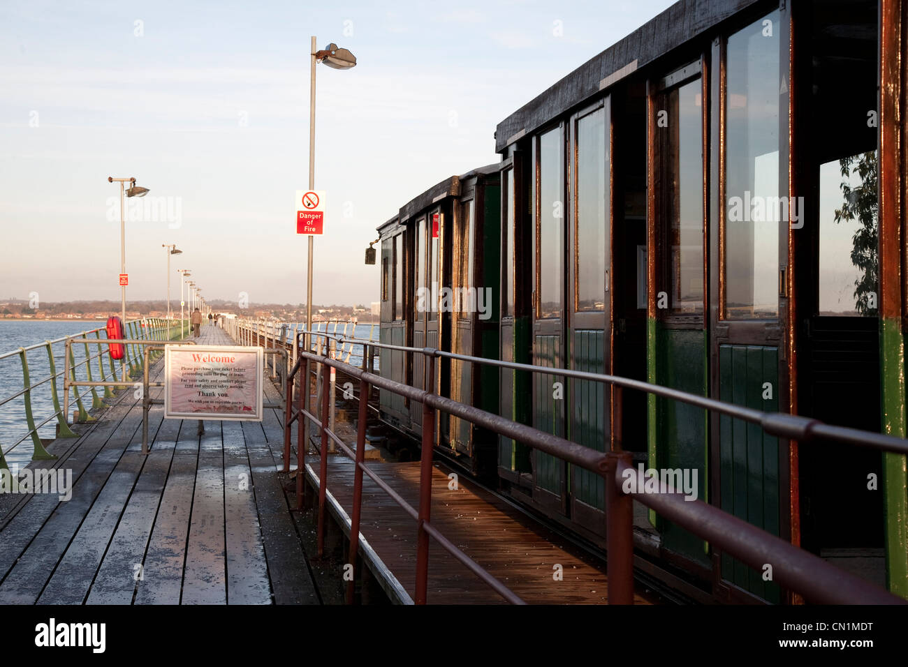 Hythe Ferry and Pier Railway; Southampton; England; UK Stock Photo Alamy