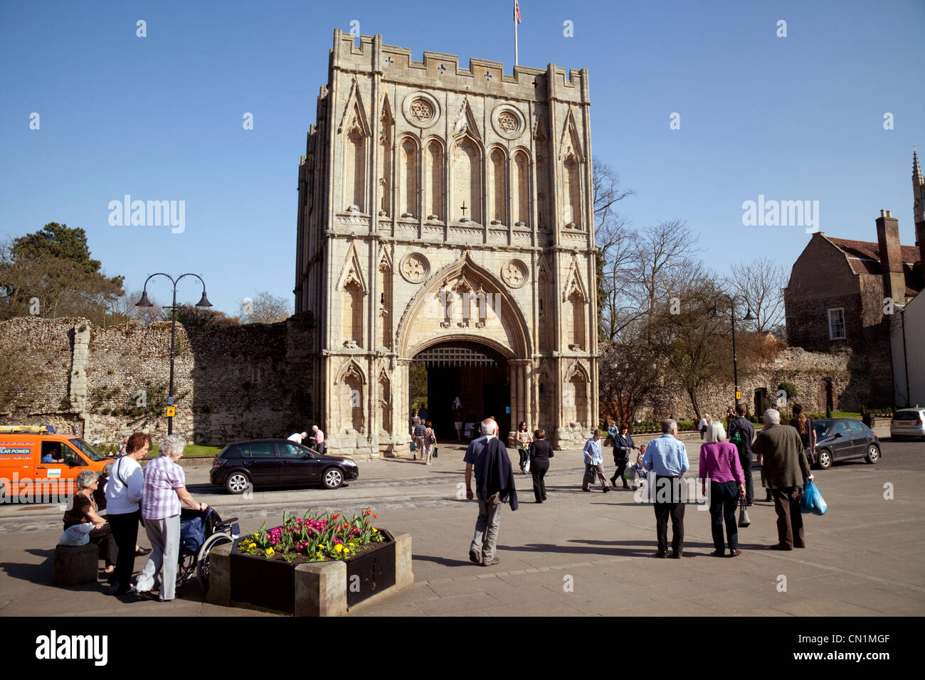 The Abbey gate, Bury St Edmunds town centre, Suffolk East Anglia, UK Stock  Photo - Alamy