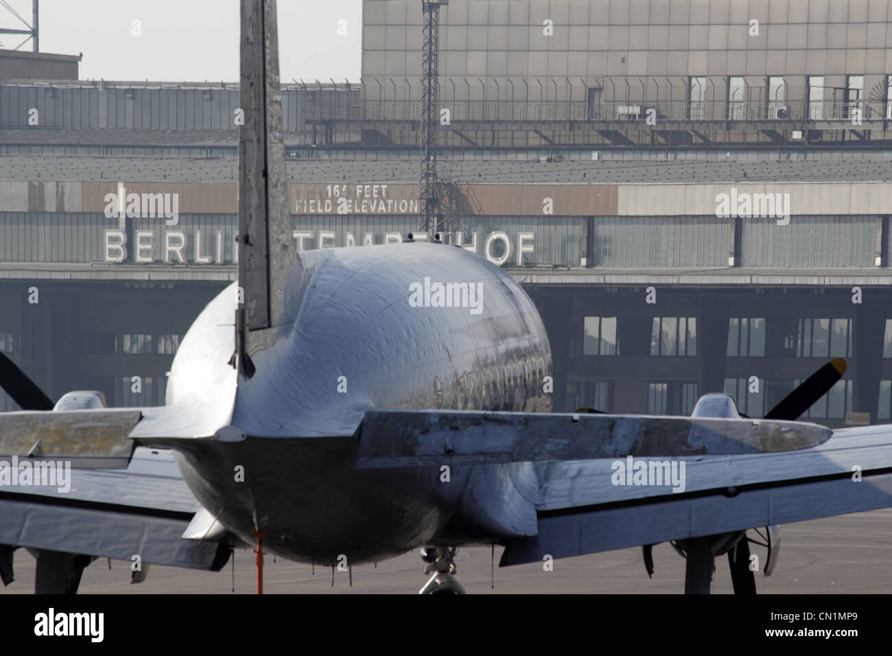 Berlin Airport Tempelhof aircraft plane Stock Photo
