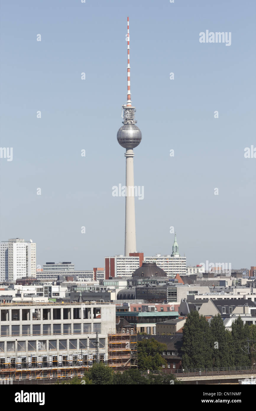 Berlin Mitte Skyline Television Tower Stock Photo
