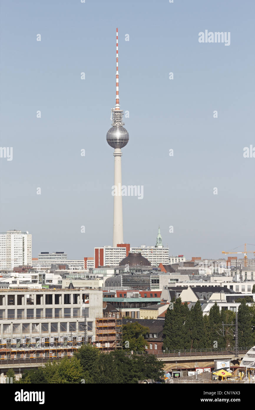 Berlin Mitte Television Tower Skyline Stock Photo