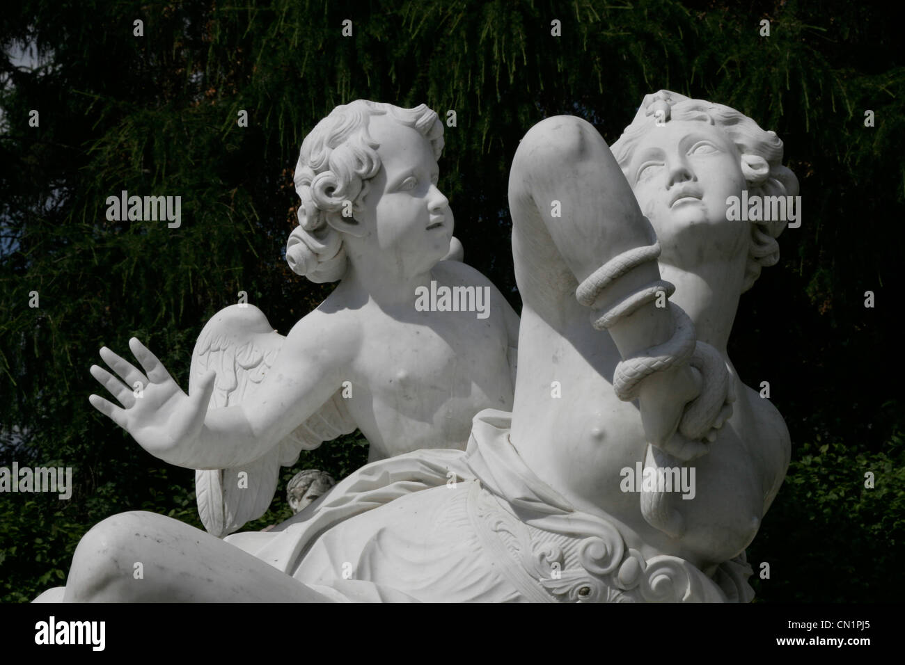 Mythical carving Stock Photo