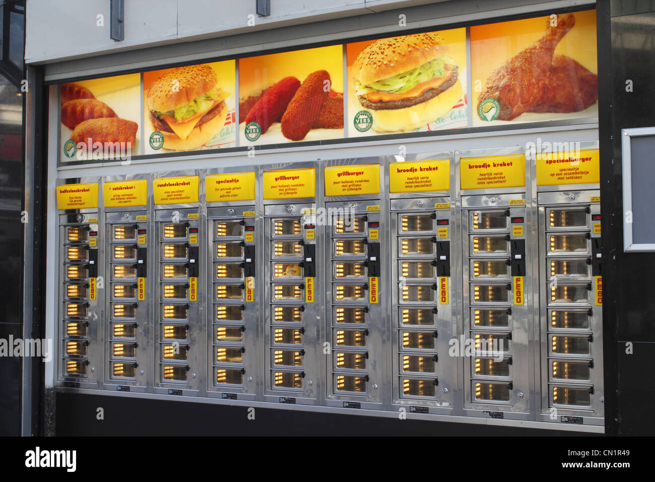 Netherlands Groningen automatic restaurant Stock Photo Alamy