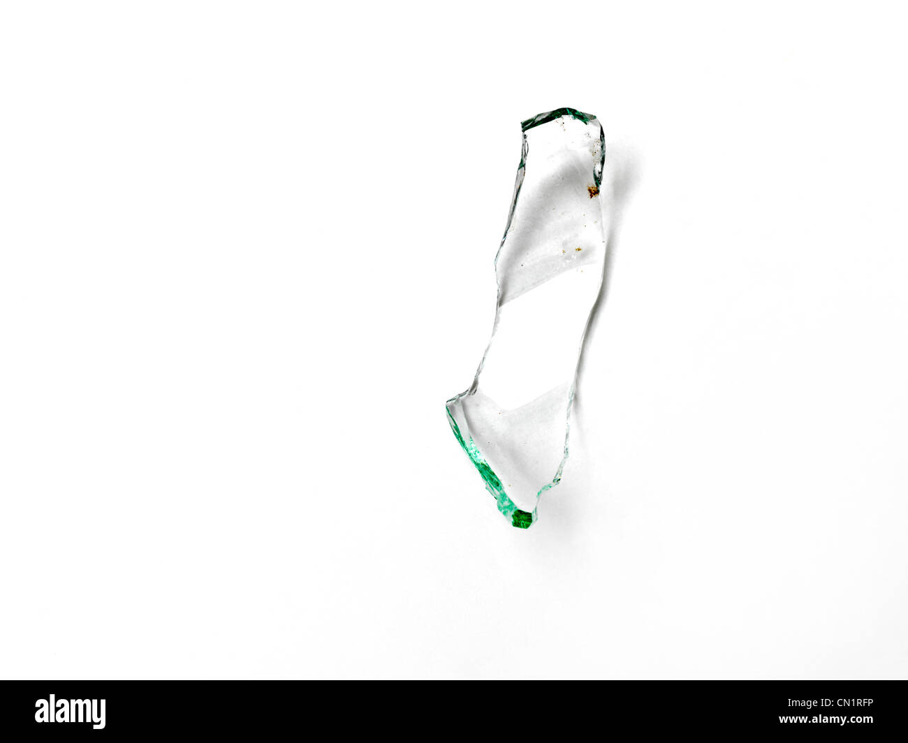 A Sharp Piece Of Broken Glass Stock Photo Alamy
