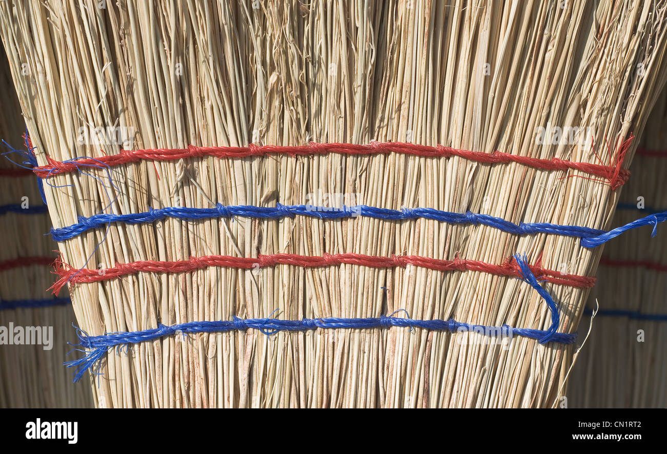 Closeup of Straw Broom for Domestic Housework Stock Photo Alamy