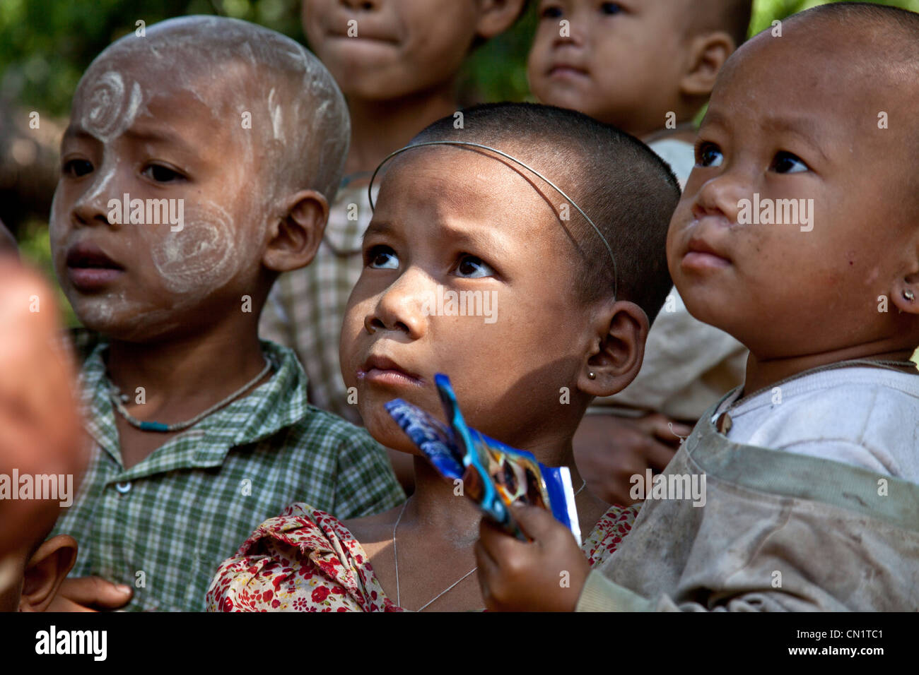 Chin Village Children, Rakhine State, Burma (Myanmar Stock Photo - Alamy