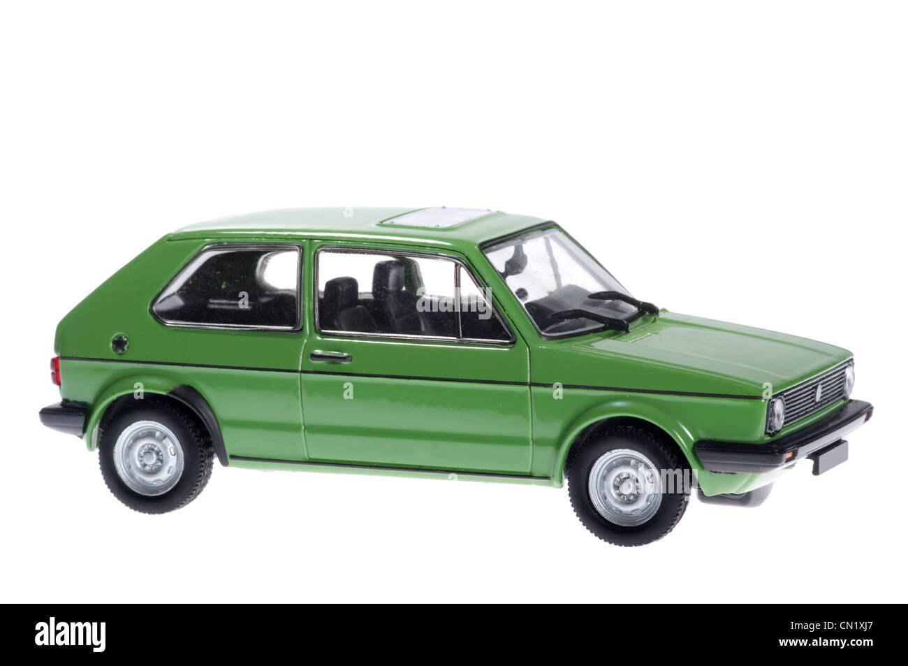 The model of old green volkswagen golf Stock Photo - Alamy