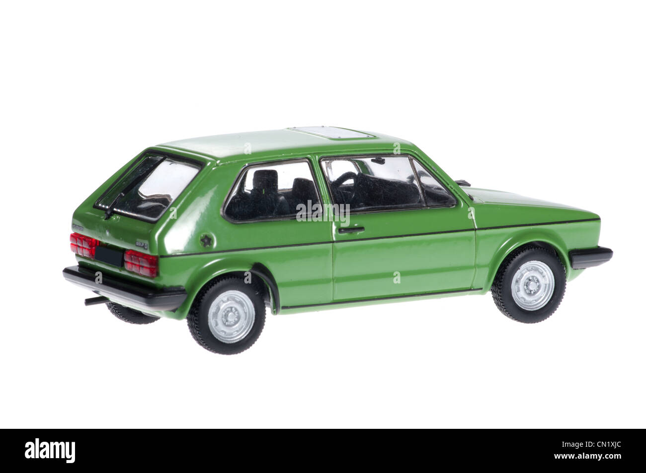 The model of old green volkswagen golf Stock Photo - Alamy